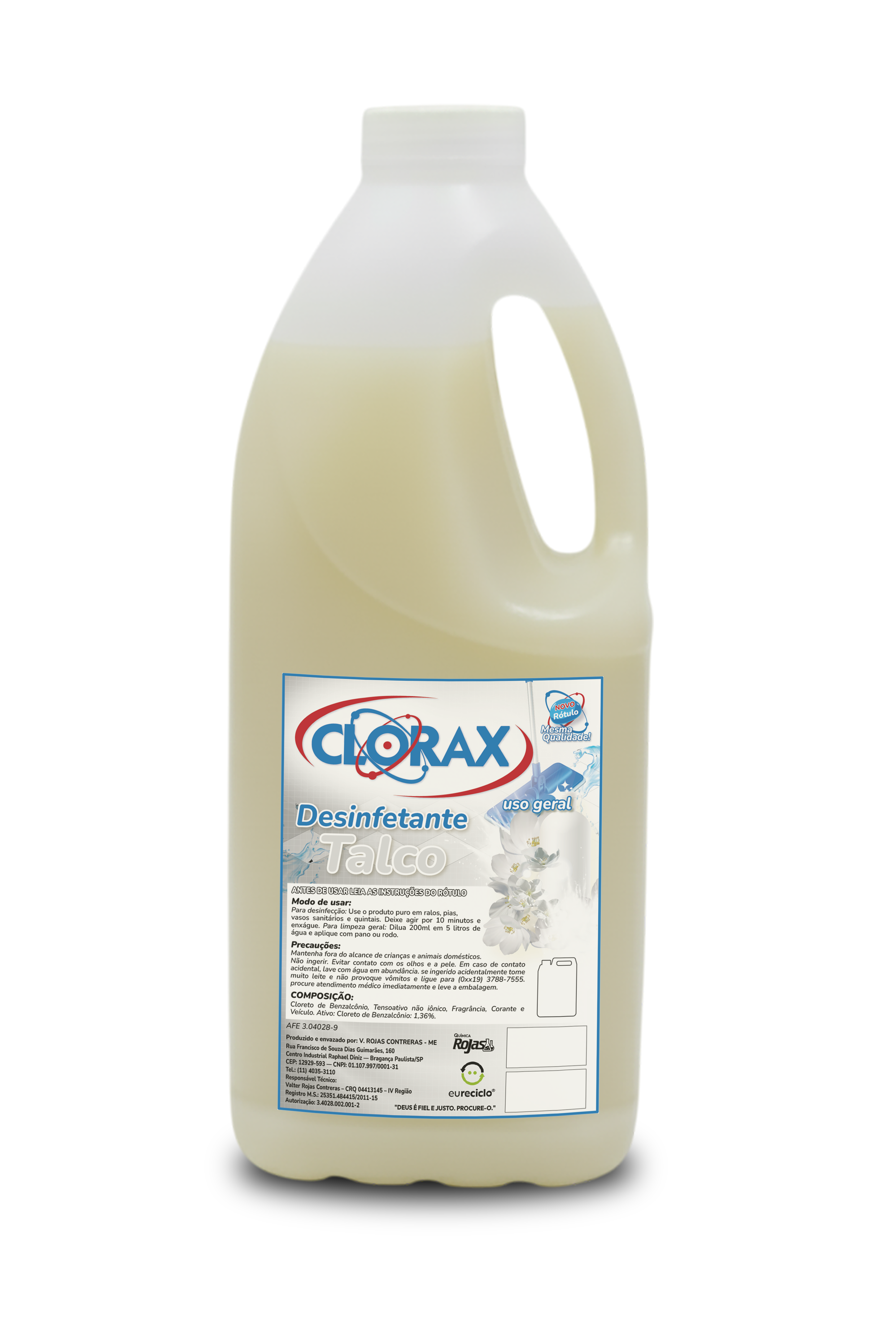 Garrafa de 2L do produto Talco
